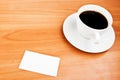 Coffee and business card Royalty Free Stock Photo