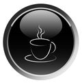 Coffee button Royalty Free Stock Photo