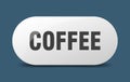 coffee button. coffee sign. key. push button. Royalty Free Stock Photo