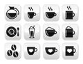 Coffee buttons set -