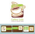 Coffee Cafe business cards. Royalty Free Stock Photo