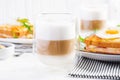 Coffee cafe latte macchiato in a glass Royalty Free Stock Photo