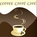 Coffee, caffe, cafe, vector