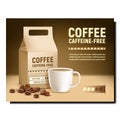 Coffee Caffeine-free Promotional Poster Vector