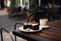 Coffee cake cafe food. Generate Ai