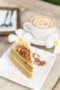 Coffee with cake, Coffee cup - Vintage effect style pictures Royalty Free Stock Photo