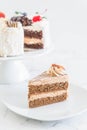 coffee cake on plate Royalty Free Stock Photo