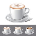 Coffee - cappuccino ,espresso ,latte , mocha Royalty Free Stock Photo