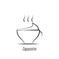 Coffee cappuccino hand draw icon. Element of coffee illustration icon. Signs and symbols can be used for web, logo, mobile app, UI