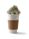 Coffee and Cash Royalty Free Stock Photo