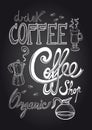 Coffee chalkboard illustration