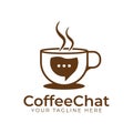 Coffee chat logo design Royalty Free Stock Photo