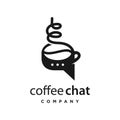 Coffee chat logo design Royalty Free Stock Photo