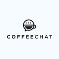 coffee chat logo design vector illustration Royalty Free Stock Photo
