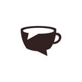 Coffee chat logo vector template