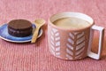 Coffee and chocolate biscuit Royalty Free Stock Photo