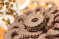 Coffee and chocolate biscuits