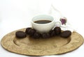 Coffee Chocolate Candy on White Royalty Free Stock Photo