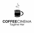 coffee cinema logo design concept