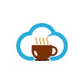 Coffee Cloud Logo Icon Design Royalty Free Stock Photo
