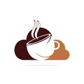 Coffee Cloud Logo Icon Design. Royalty Free Stock Photo