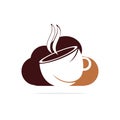 Coffee Cloud Logo Icon Design. Royalty Free Stock Photo