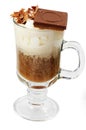 Coffee cocktail with ice-cream and chocolate Royalty Free Stock Photo