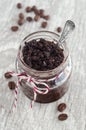 Coffee and cocoa (dark chocolate) homemade face and body scrub