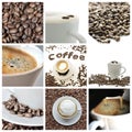 Coffee collage Royalty Free Stock Photo