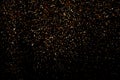 Coffee Color Grain Texture Isolated on Black Background Royalty Free Stock Photo