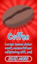 Coffee concept banner, comics isometric style Royalty Free Stock Photo