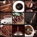Coffee concept collage Royalty Free Stock Photo