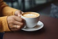 Coffee connection womans hands gently cradle a comforting coffee cup