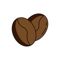 Coffee, corn icon. Simple colored field outline vector illustration for ui and ux, website or mobile application Royalty Free Stock Photo
