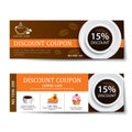 Coffee coupon discount template design