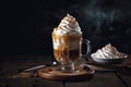 Coffee cream caramel drink. Generate Ai