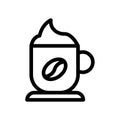 coffee cream vector line icon