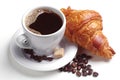 Coffee and croissant Royalty Free Stock Photo