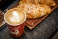 Coffee and croissant Royalty Free Stock Photo