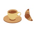 Coffee and Croissant Icons