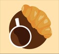 Coffee and croissant