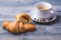 Coffee and croissants Royalty Free Stock Photo