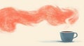 Coffee cup with abstract steam Royalty Free Stock Photo