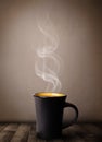 Coffee cup with abstract white steam Royalty Free Stock Photo