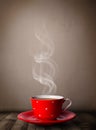 Coffee cup with abstract white steam Royalty Free Stock Photo