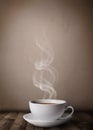 Coffee cup with abstract white steam Royalty Free Stock Photo