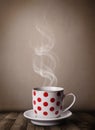 Coffee cup with abstract white steam Royalty Free Stock Photo