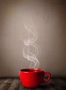 Coffee cup with abstract white steam Royalty Free Stock Photo