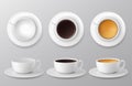 coffee cup assortment collection. Royalty Free Stock Photo