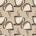 Coffee cup background seamless design print Royalty Free Stock Photo